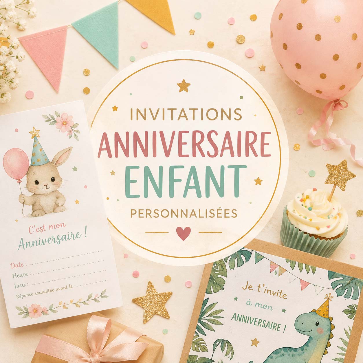 Invitations anniversaire enfant personnalisées